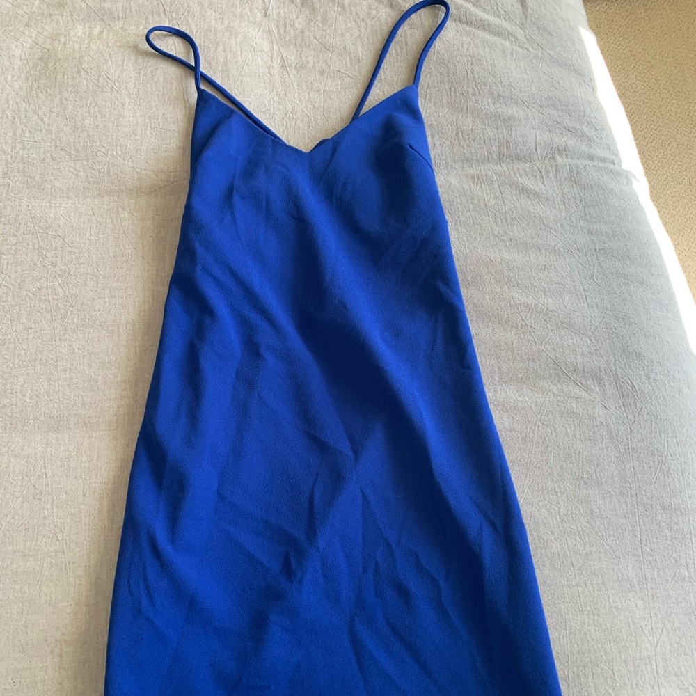 blue bodycon dress